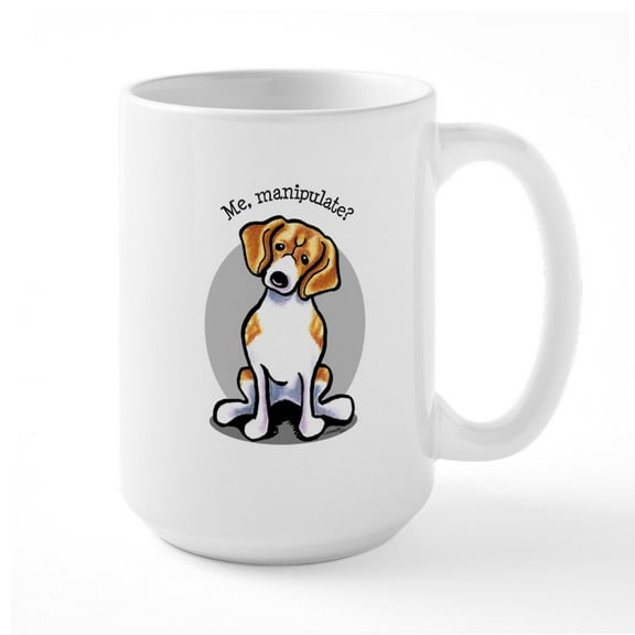 CafePress - Funny Beagle Large Mug - 15 oz Ceramic Large White Novelty Mug