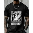 thumbnail image 6 of Men's T-Shirt Family Funny Humor Jokes Short Sleeve Casual Tee Classic Crew Neck T-Shirt for Men, Black L, 6 of 6