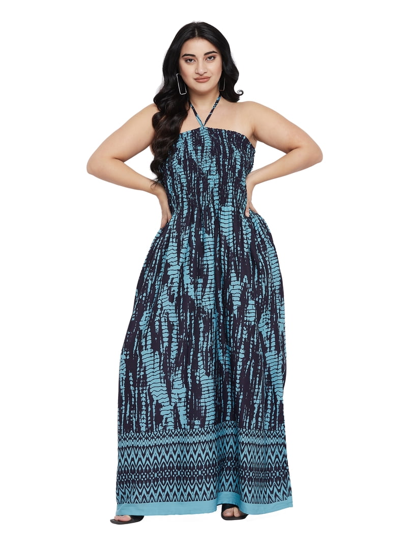 maxi tube dress plus size Plus Size Smocked Tube Tiered Ruffle Hem Dress