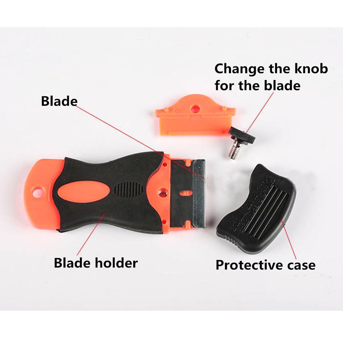 Details about / 11 Pcs Plastic Edge Blades Mini Razor Scraper For Auto Film Paint Glue Remover