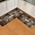 thumbnail image 2 of Kitchen Rugs Sets 2 Piece Floor Mats Grunge Lettering Modern Coffee Time and Coffee Cup Retro Wood Durable Doormat Farmhouse Area Rugs Washable Runner Carpet Set Non Slip Vintage Kitchen Rug and Mats, 2 of 6