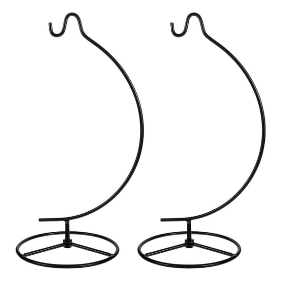 Luxshiny 2Pcs Black Metal Hanging Stand for Air Plants and Hanging Flowerpot Display in Home