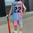 thumbnail image 4 of KONDYS Boy Summer Clothing Set Child Basketball Suit Sleeveless T Shirt Shorts Casual Outfit for Boys Size 7-8Y, 4 of 4