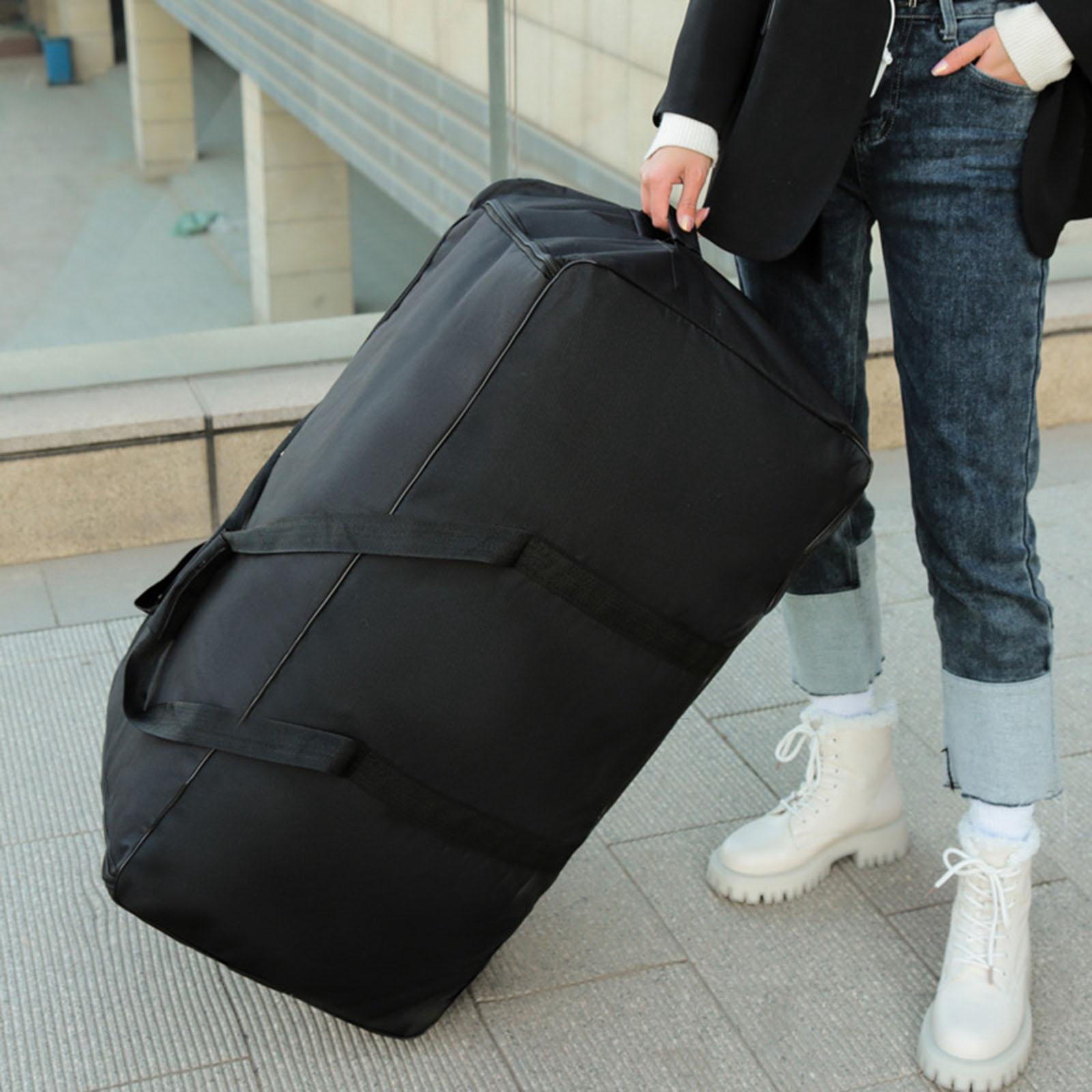 Rolling Duffle Bag with Wheel with Zipper Sturdy for Comforters Cloakroom Holiday
