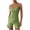 Mint Green, variant on Women's Workout Rompers Seamless Ribbed Sleeveless Square Neck Yoga Athletic Short Jumpsuits One Piece Bodysuits