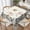 Vintage Watercolor Floral, variant on Fall Square Tablecloth 54×54 Inch Water-Resistant Washable Fabric Reusable Orange Thanksgiving Autumn Harvest Pumpkin Sunflower Maple Leaf Table Cover for Decoration Indoor Outdoor Dining