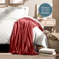 thumbnail image 4 of Bare Home Microplush Fleece Blanket - 300 GSM - Fuzzy Microfleece - Soft & Plush - Twin/Twin XL, Rosewood, 4 of 10