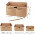 thumbnail image 4 of Insert Organizer with Removable Inner Pocket, Wide Opening Provides Easy Access to Spacious Interior, Felt Fabric & High-end Metal Accessories Ensure Durability (Beige, Medium), 4 of 7
