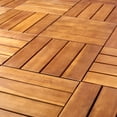 thumbnail image 6 of SAFAVIEH Phuket Outdoor Patio 4 Slat Wooden Floor Tile, Natural, Set of 10, 6 of 7