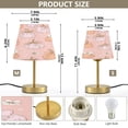 thumbnail image 2 of Modern Minimalist Cone Desk Lamp Antique Bronze Base & Linen Shade Bedside Table Lamp for Bedroom Living Room, Office, Dorm Pumpkins Adorned in Bows Medium, 2 of 7