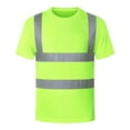 thumbnail image 2 of Nmnitkp High Visibility Reflective Safety Shirts for Men Reflective Mesh Fabric Dries Quickly T Shirts & Reflective Strip Sanitation Work Clothes Short-Sleeved Round Neck Top with Pockets, 2 of 8
