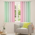 thumbnail image 5 of Sage Green and Pink Curtains for Bedroom,Rainbow Ombre 30%-50% Blackout Curtains Aesthetic Living Room Decor,Gradient Colorful Curtains & Drapes Abstract Window Curtain, 5 of 6
