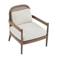 thumbnail image 5 of Christopher Knight Home Mid-Century Modern Accent Chairs, Wood Frame with Rattan Backrest, Beige, Set of 2, 5 of 15
