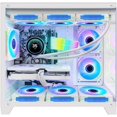 thumbnail image 3 of Hoengager Nereid Gaming PC -AMD Ryzen 7 5700X3D 3.0 GHz, RTX 4070 SUPER 12G ,16GB DDR4 RAM 3200MHz,1TB PCIe SSD, WIFI&Bluetooth ,Windows 11 Pro 64-bit -White, 3 of 7