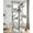 Light gray, variant on Multi-Level Cat Tower with 7 Sisal Posts, Large Play Platform, Cat Cave, Padded Perches, Basket, and Furry Ball