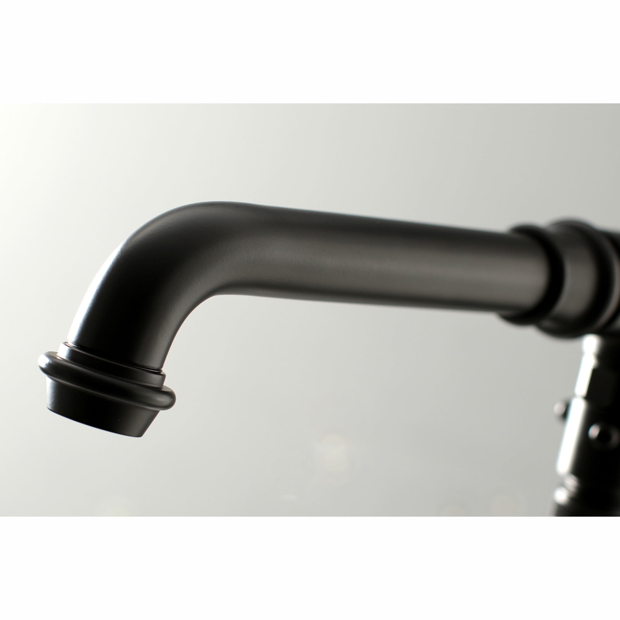 Kingston Brass KS7030ABL English Country Freestanding Tub Faucet with Hand Shower, Matte Black