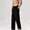 (Casual 234)Black, variant on Mens Pants Casual Trousers Summer Solid Color Fashion Drying Ice Silk Cropped Loose Straight Leg Full Length Pants Plus Size