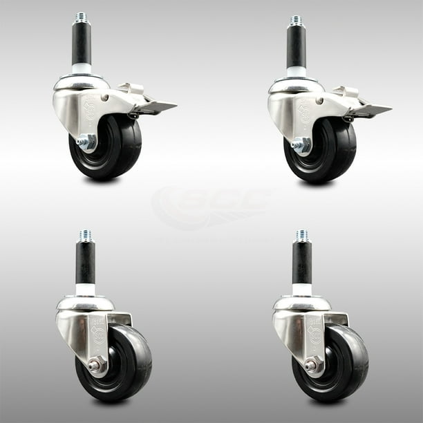 Service Caster Brand 3 Inch 316 Stainless Steel Light Duty Expanding