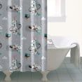 thumbnail image 4 of Gray Cartoon Unicorn Pattern Shower Curtain 36"x72" ,Bathroom Decorative Shower Curtains Set with 12 Hooks,Modern Waterproof Washable Shower Curtain, 4 of 6