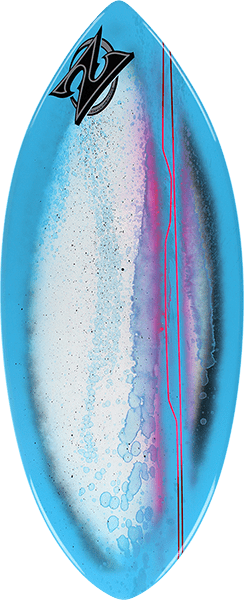 Zap Ace 50-Inch Skimboard White with Assorted Color Bottom Art