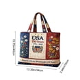 thumbnail image 3 of Lksixu USA 250th Anniversary Tote Bag for Women, Red White and Blue Quilted Shoulder Bag, 1776-2026 Commemorative USA Patriotic Handbag, Reusable Casual Shopping Bags Gifts for Friends Family, 3 of 6