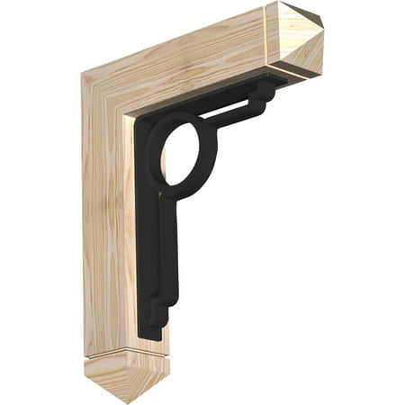 

3 1/2 W x 20 D x 23 H Maria Arts & Crafts Ironcrest Smooth Bracket Douglas Fir (2 W x 12 D x 15 H Iron Bracket)