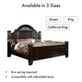 thumbnail image 4 of Furniture of America Damos Solid Wood Queen Panel Bed in Dark Walnut, 4 of 4