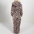 thumbnail image 5 of Women Zip-up Hoodie Plush Fleece Long Sleeve Pajama One Piece Bodysuits Outfits Sleepwear Hooded Jumpsuit for Women Girl, 5 of 6