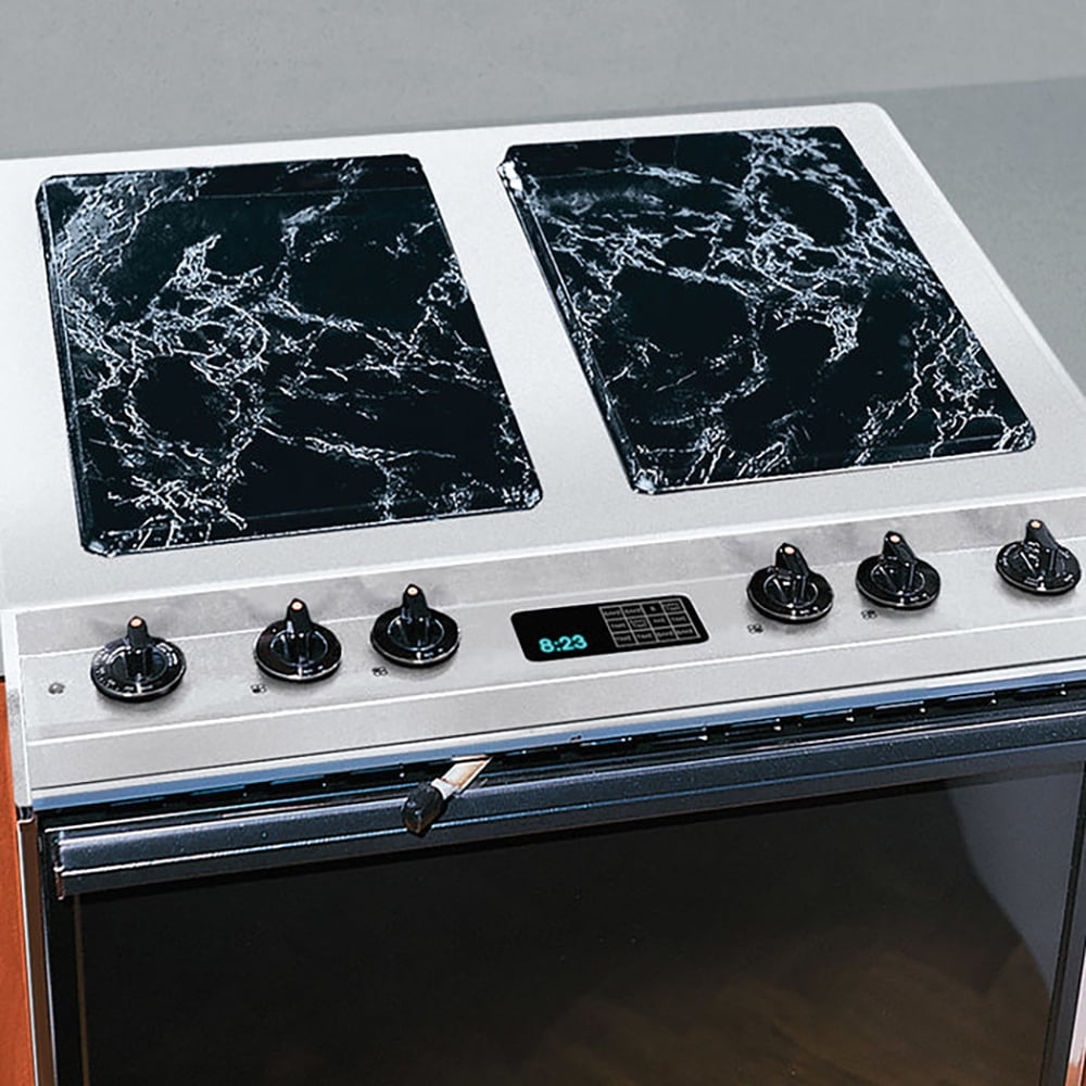 Marble finish burner covers , Black SKU 71135901