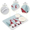thumbnail image 2 of FREEAMG Snow Winter Gnomes Christmas Absorbent Dish Drying Mat Microfiber Kitchen Countertop Table Protector Multipurpose Counter Rack Sink Drainer Pad 16"x18", 2 of 6