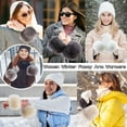 thumbnail image 4 of Winter Women Fuzzy Arm Warmers Girls Faux Fur Short Wrist Cuffs Fluffy Soft Wrist Cover Ankle Warmer, 4 of 6