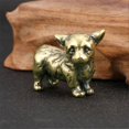 thumbnail image 4 of Figura de perro a prueba de óxido, símbolo fino de cobre, escultura de perro alegre grabada vívidamente para escritorio, 4 of 5