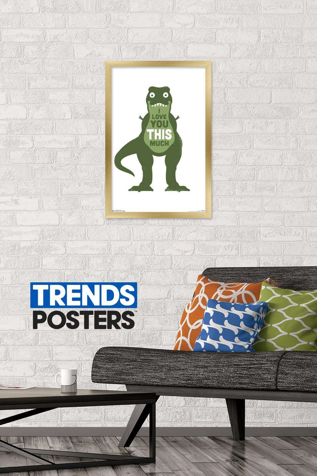 DaVid Olenick - Love You Wall Poster, 14.725" x 22.375", Framed