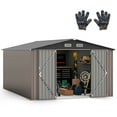 thumbnail image 1 of Costway 10 x 14 FT Outdoor Storage Shed with Improved Windproof Metal Structure 4 Vents, 1 of 10