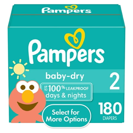 Pampers Baby Dry Diapers Size 2 180 Count (Select for More Options)