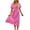 Hot Pink, variant on Womens Spring Dresses Women's Fashion Bohemian V-Neck Elastic Short Sleeve Solid Ankle-Length Dress Long formal Dress for Female Women Skater Dresses, Style 3990, Army Green XL