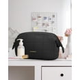 thumbnail image 6 of BAGSMART Wide-open Makeup Bag Cosmetic Pouch Organizer Travel Toiletry Bag Essentials Accessories for Women, Quilted Black, 6 of 8
