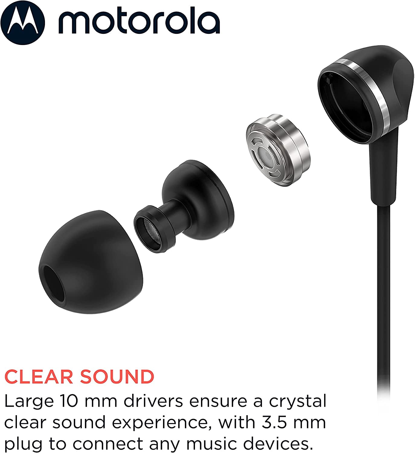 Motorola Earbud 105 White Wired Earbuds