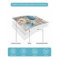 thumbnail image 4 of Twin Quilt Bedding Set, Teal Blue Brown Beach Coastal Reversible Summer Quilt 3 Pieces, Nautical Shell Starfish Coral Summer Lightweight Bedspreads Coverlets with 2 Pillow Shams for All Seasons, 4 of 5