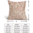 thumbnail image 5 of Burnt Orange Floral Pillow Covers 20x20 Set of 2 Botanical Print Vintage Fall Colored Flower Plant Cream Decorative Throw Pillow Cases Outdoor Farmhouse Cushion Covers Decor for Sofa Couch Bed, 5 of 6