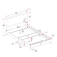 thumbnail image 2 of CorLiving Celeste Modern Upholstered Adult Queen Bed Frame with Headboard, Box Spring Required, Beige, 2 of 7