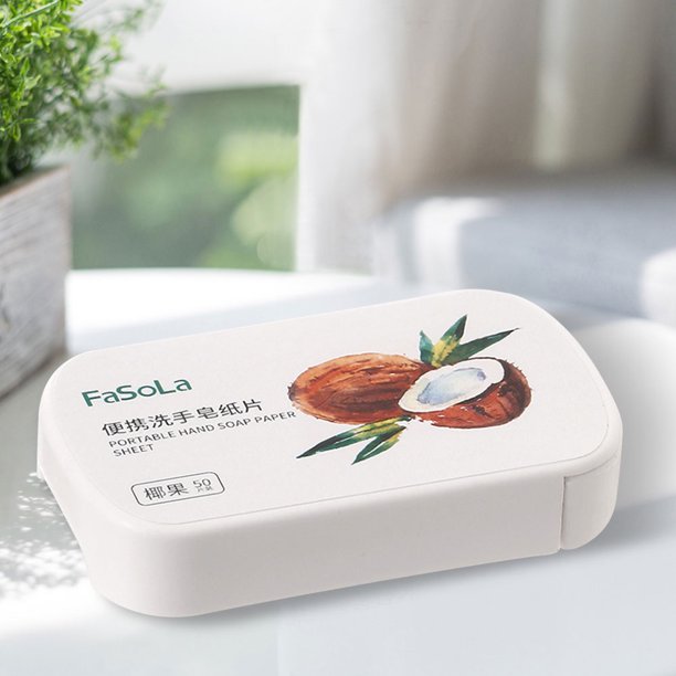 Jabón Cuidado La Mano Desechable Fácil Usar 50 Piezas/suministros Baño Caja (coco)