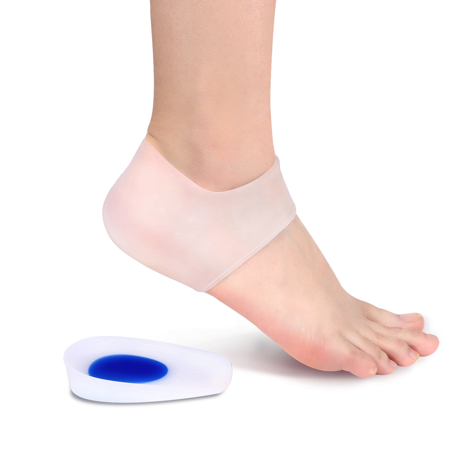 2Pcs Compression Heel Sleeves Socks, Heel Cups Inserts Foot Ankle Pain