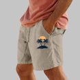 thumbnail image 2 of Pantalones Cortos para Hombre de Cintura Elástica con Bolsillos Impresos Pantalones Cortos Rectos, Pantalones Deportivos Casuales con Cintura Elástica, 2 of 8