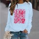 thumbnail image 3 of Gibobby Sudadera con forro polar Mujer Sudadera con estampado de inglesas para el día de San Valentín para mujer, camisa de amor, de manga larga para el día de San Valentín (Aqua, XL), 3 of 4