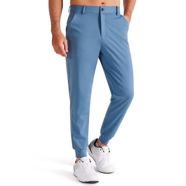Pantalones Libin Work para hombre, pista de golf, atlético, gris y azul XL