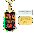 thumbnail image 3 of Police Mom Hero Stainless Steel or 18k Gold Premium Swivel Dog Tag Keychain, 3 of 10