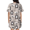 thumbnail image 6 of Balery Cartoon Bear Brown Pattern Womens Pajama Sets 2 Piece Soft Short Sleeve Top and Shorts Sleepwear Round Neck Pjs Lounge Set with Pockets-X-Large, 6 of 7