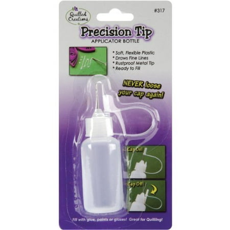 Quilled Creations Precision Tip Glue Applicator Bottle, 0.5-Ounce (2