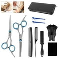 thumbnail image 2 of Ensemble de 10 Pcs de Ciseaux de Coupe de Cheveux Professionnels Salon Barbier Cisailles, 2 of 8